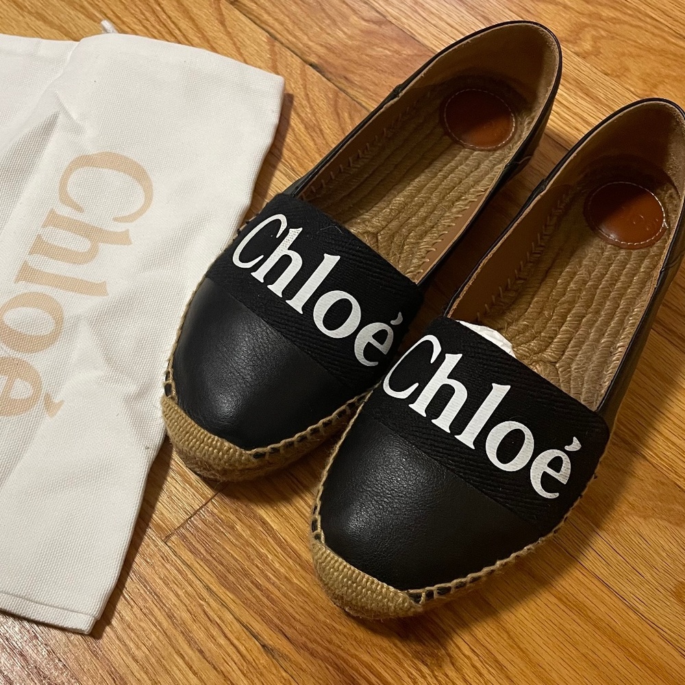 Chloe Black Woody Espadrilles